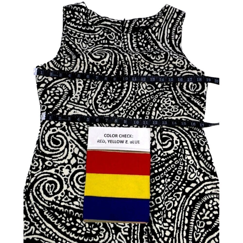 RONNI NICOLE black & off- white polyester blend women's dress size 12 - Picture 2 of 3